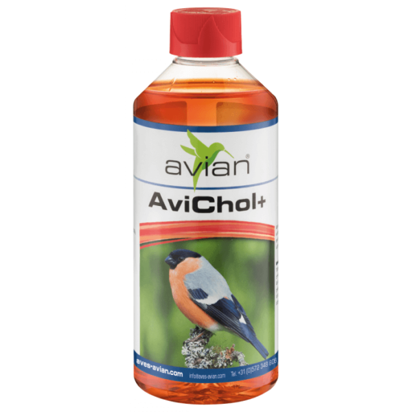 Avian – AviChol +  500 мл. Лечебни - Терапевтични Aves - Avian Добавки към Храната Подпомагане на красиво оперение Самооскубване и други критични случаи Всички продукти