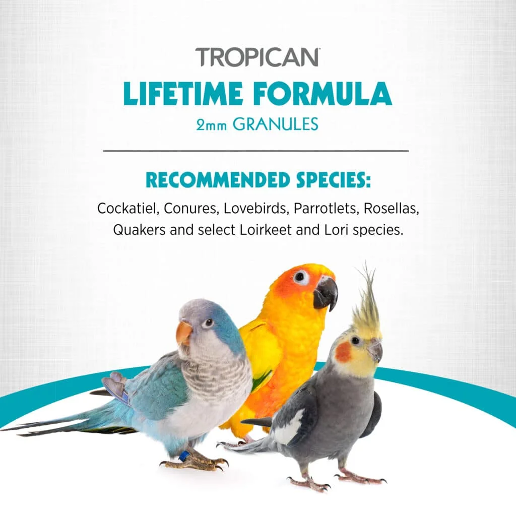 Tropican – Ежедневна формула – Гранули за папагали, 2 мм